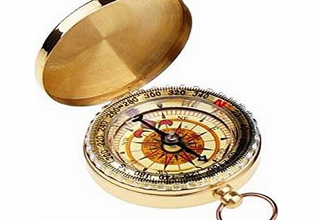 WMA Classic Brass Pocket Watch Style Camping Compass
