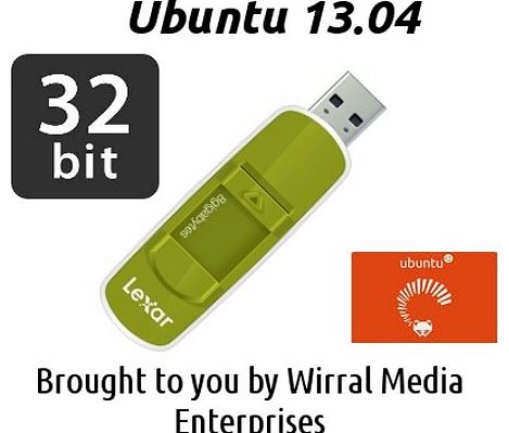 WME UBUNTU LINUX 13.04 FULL OPERATING SYSTEM AND SOFTWARE ON A VERBATIM 8GB (USB) STICK