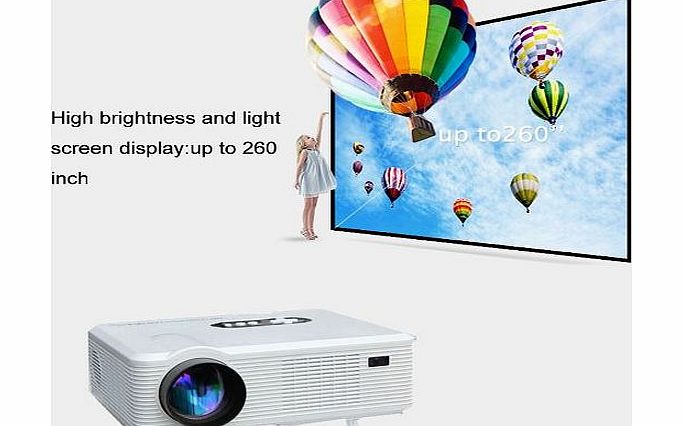 WMicroUK High Quality New 3000 Lumens HD LED Home Theater Native 720p support 1080p Led projector HD LED Home Theater Movie Night Projector HDMI VGA/ USB/ AV /TV 1280x800 UK (Black)