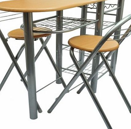 WMicroUK Top Quality Dining Room Kitchen Chairs,Dining Room Tables and Chairs,Life 240096 Kitchen/Breakfast Bar/ Table and Chairs Set Wood