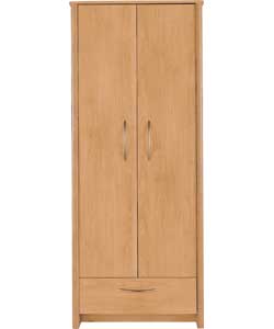 2 Door 1 Drawer Wardrobe - Oak Effect