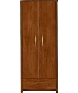 Woburn 2 Door 1 Drawer Wardrobe - Walnut Effect