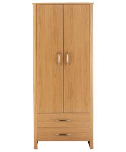 Woburn 2 Door 2 Drawer Wardrobe - Oak