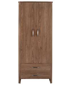 Woburn 2 Door 2 Drawer Wardrobe - Walnut