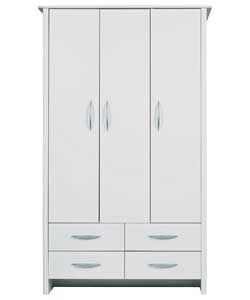 Woburn 3 Door 4 Drawer Wardrobe - White