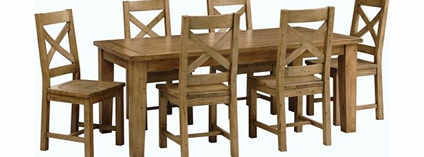 Woburn Pine Woburn Reclaimed Pine Dining Table and 6 Chairs