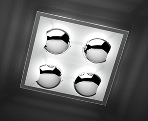 Wofi Lighting Colombo Modern Chrome And Glass Ceiling Light With Four Lights