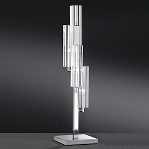 Wofi Lighting Dover Chrome And Glass Table Light