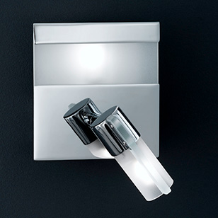 Wofi Lighting Guinea Modern Chrome Wall Light With A Single Spot And A Recessed Light In The Back Plate