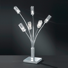 Montreal Chrome and Glass Table Light