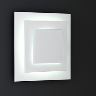 Sakai Modern White Square Wall Light