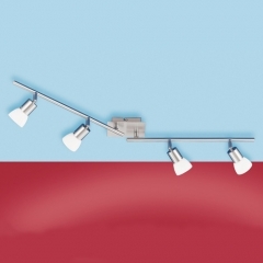 Sleeve Vetro Nickel Matt 4 White Spot Lights