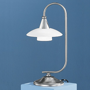 Wofi Lighting Table Lamp Modern Nickel-matt And Chrome With White Frosted Glass Shades