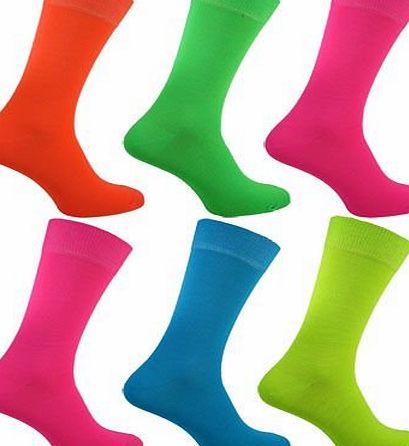 Mens Boys 5 Pack 5 Colours Neon Socks Teddy Boy Rock N Roll Party Fancy Dress Size 6-11 Euro 39-46