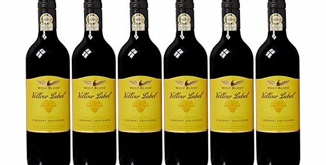 Wolf Blass Yellow Label Cabernet Sauvignon Australian Red Wine (Case of 6)