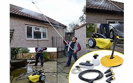 Wolf Sky Blaster 1500 Watt, 240v Pressure Power Washer with Telescopic Lance and Patio Cleaner - Clean Conservatory Roof, Van, Caravan, Gutter, High Windows and Other Hard to Reach Areas as Well as Ca