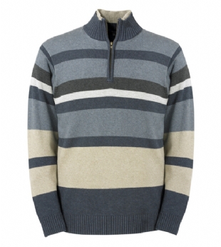 Wolsey 1/2 Zip Stripe Sweater