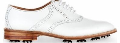 Trickers Leather Golf Shoes White