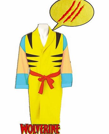 Wolverine Marvel Comic Close Up Wolverine Robe Yellow