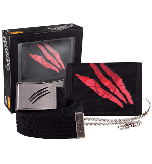 Wolverine Marvel Wallet and Belt Gift Set
