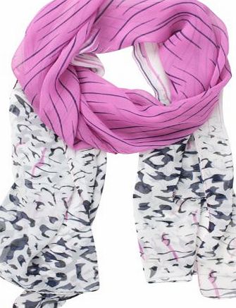 Womdee Gradient Color Leopard Print Long Chiffon Spring Scarves Shawl,Roseo With Womdee Accessory