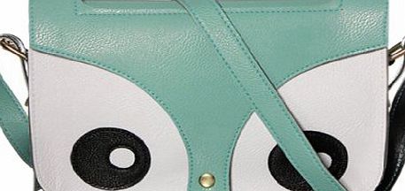 Womdee TM) Carton Cute Fox Owl Design Retro Shoulder Messenger Bag PU Leather Crossbody Fashion Satchel Animal Handbag-Green With Womdee Accessory