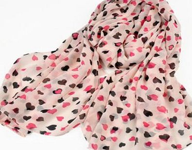 Womdee TM) Sweet Love Heart Dots Printing Chiffon Shawl Scarf Wrap Stole Muffler-Pink With Womdee Accessory