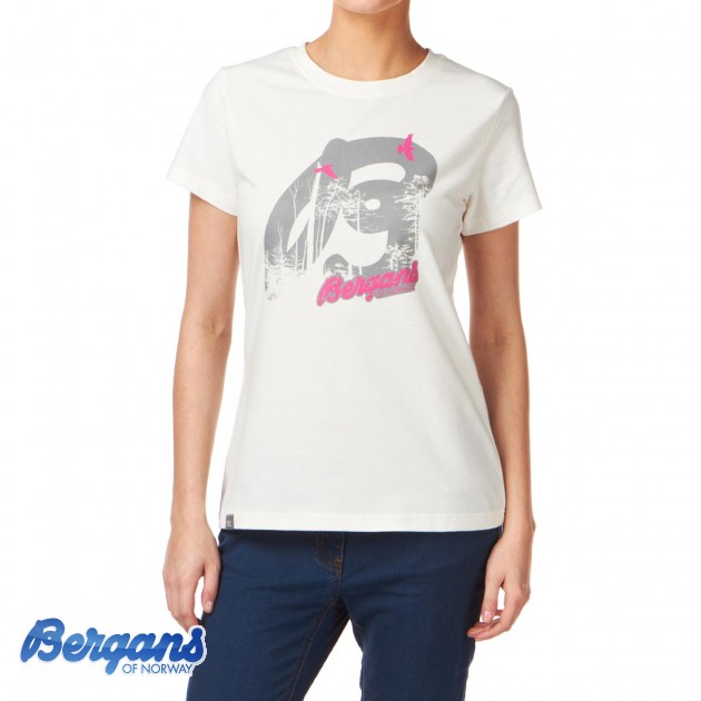 Womens Bergans of Norway Forest T-Shirt - White