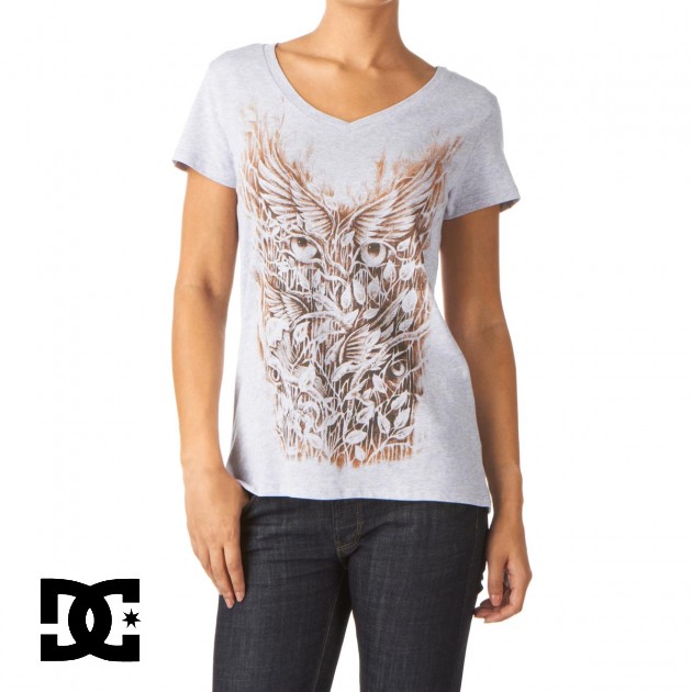 Womens DC Jungle Owl T-Shirt - Heather Dark