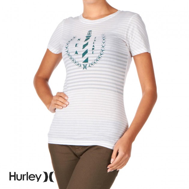 Womens Hurley Sea Escape T-Shirt - White