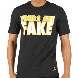 Nike Mens Yours Are Fake T-Shirt Black/Gold
