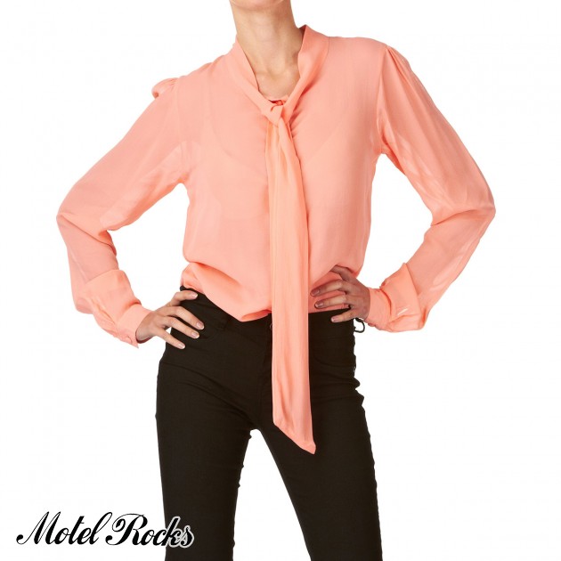 Motel Rocks Helter Blouse Top - Shell Pink