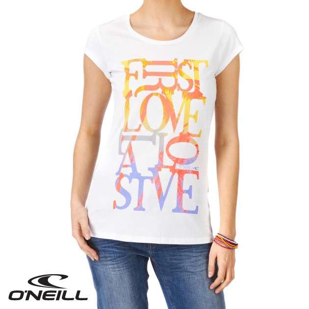 Womens ONeill Bellflower T-Shirt - Super White