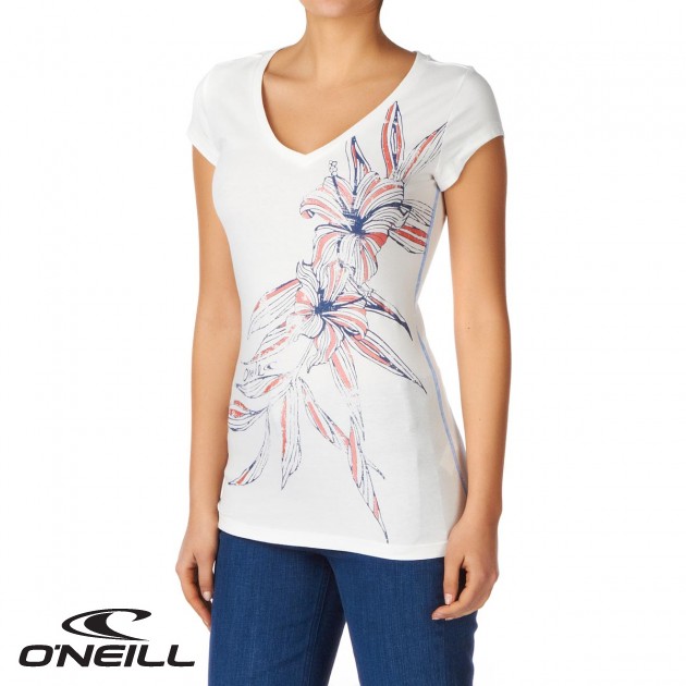 Womens ONeill LW Aspen T-Shirt - Super White
