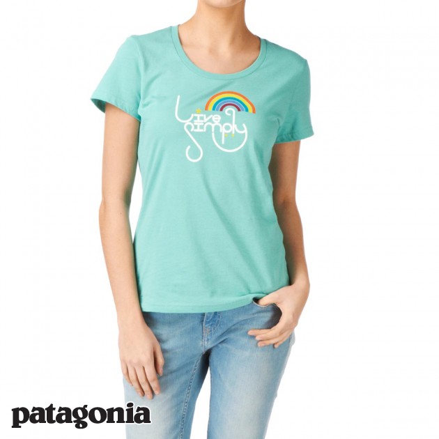 Womens Patagonia Live Simply T-Shirt - Nile Blue