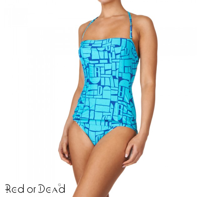 Womens Red or Dead Stonehenge Swimsuit - Blues