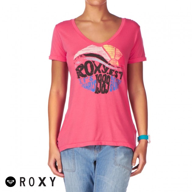 Womens Roxy Baji Cali T-Shirt - Passion Fruit