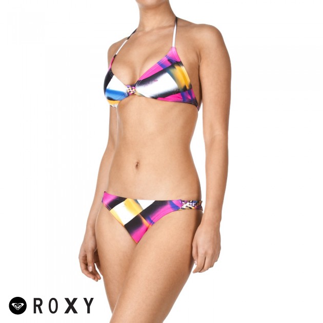 Womens Roxy Fade Away Scooter Bikini - Black