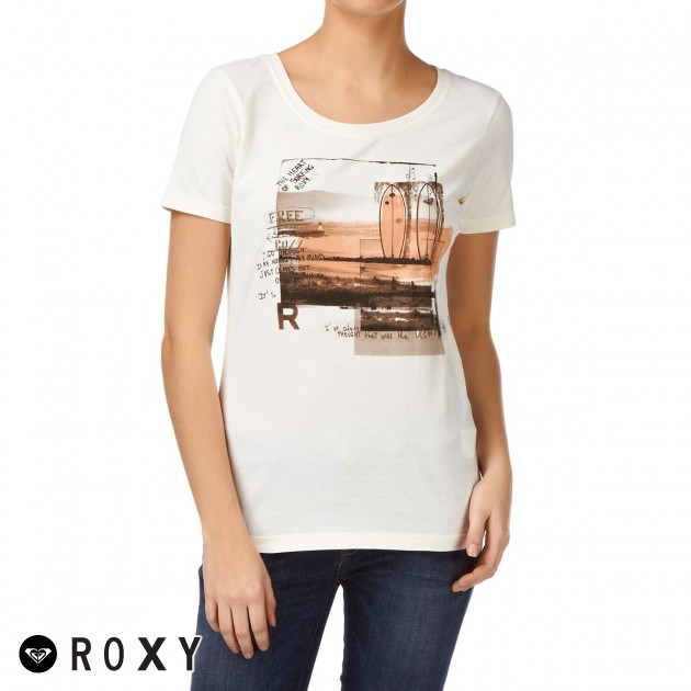 Womens Roxy Ocean Land T-Shirt - Seaspray