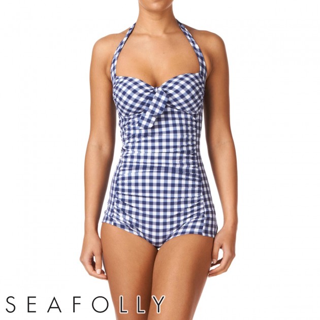 Womens Seafolly Sophia Boyleg Maillot Swimsuit