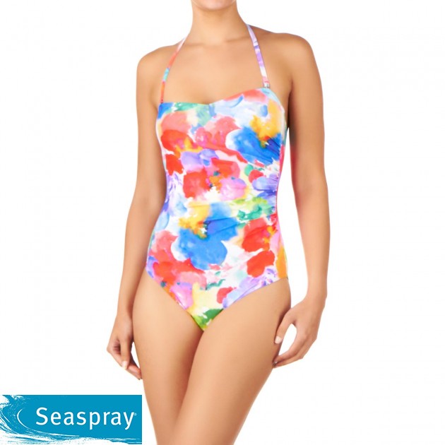 Womens Seaspray Fiji Bandeau Swimsuit - Print