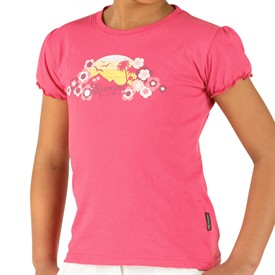 Womens Tops Trespass Girls Flumps T-Shirt Passion Pink