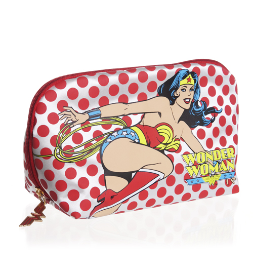 Wonder Woman Retro Spot Print Make Up and Wash Bag