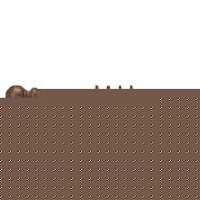 Wood Curtain Pole 28mm 1.5m Walnut Effect