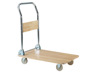 Wood deck small platform truck