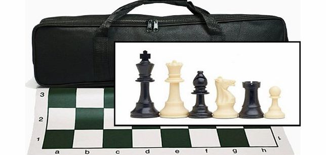 Wood Expressions Tournament Chess Set with Black Canvas Bag
