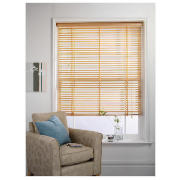 WOOD Venetian Blind 105cm 35mm Slats, Natural