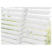 WOOD Venetian Blind 120cm 35mm Slats, Pure White