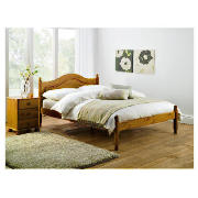Double Bed Frame, Antiqued Pine