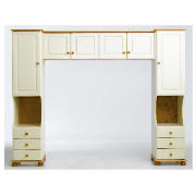 Over Bed Fitment, Cream & Antiqued Pine